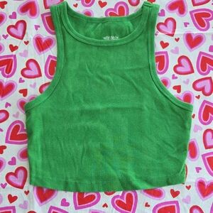 Wild Fable Green Ribbed Tank Top